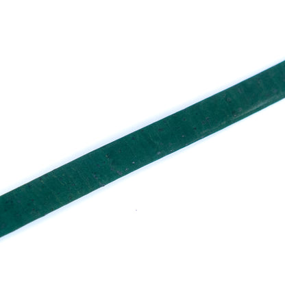 10mm Flat Cork Cord - Dark Green - COR-440B (10 Meters)