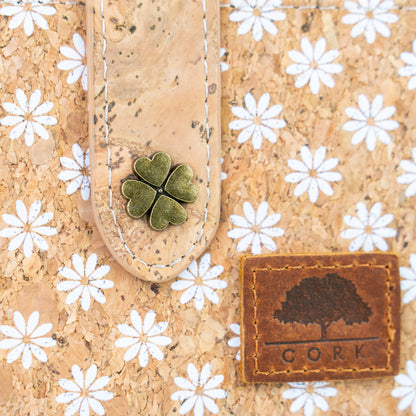 Pack of 6 Printed Cork Wallets with Zip Coin Pocket BAGD-664-MIX-6