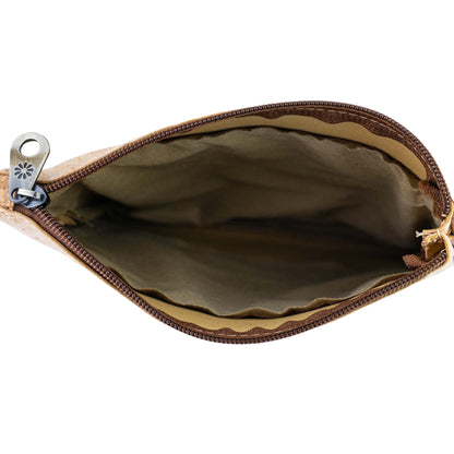 Printed Cork Crossbody Bag with Multiple Zip Compartments BAGD-656