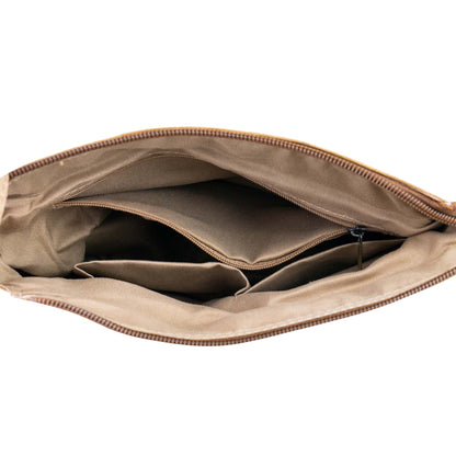 Printed Cork Crossbody Bag with Front Zip Pocket BAGD-654