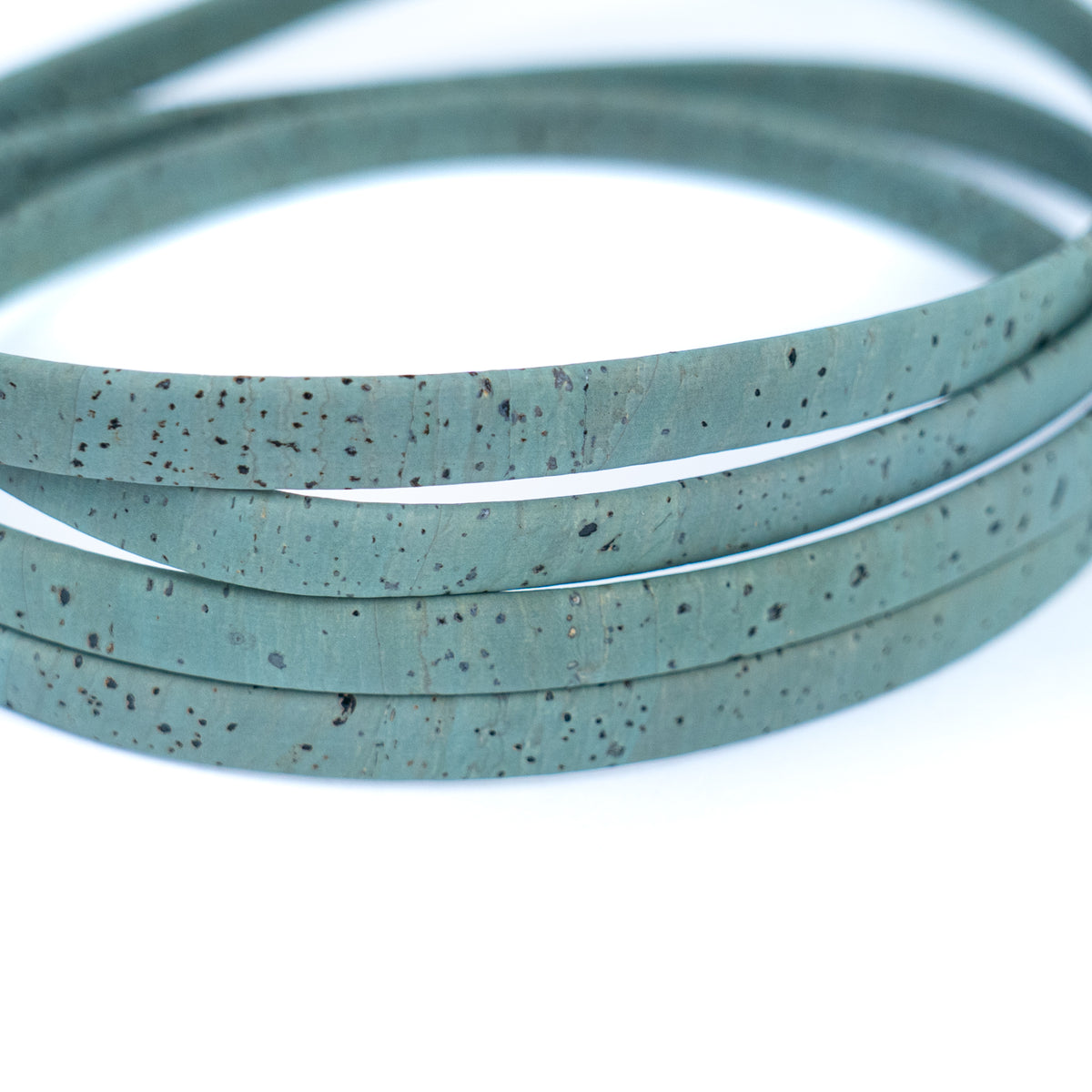 10mm Flat Cork Cord - Light Blue - COR-660 (10 Meters)