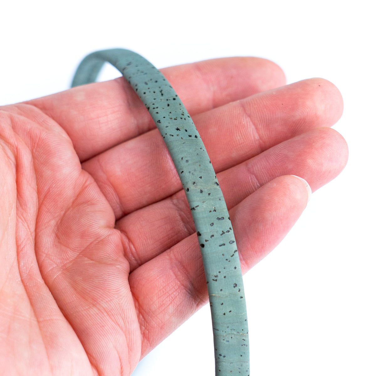 10mm Flat Cork Cord - Light Blue - COR-660 (10 Meters)