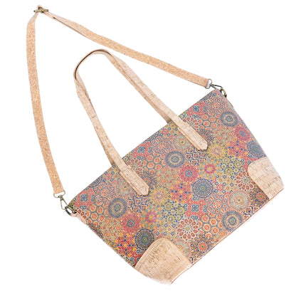 Printed Cork Tote & Crossbody Bag — BAGD-631
