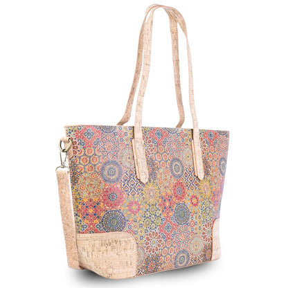 Printed Cork Tote & Crossbody Bag — BAGD-631