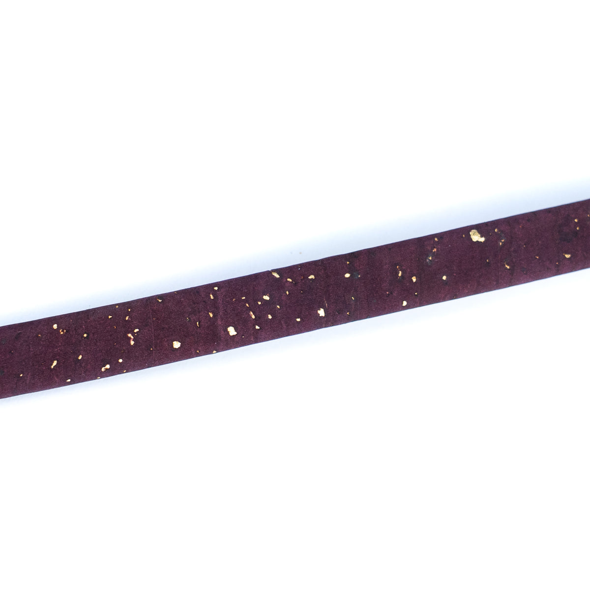 10mm Flat Cork Cord - Deep Purple with Gold Flecks - COR-662 (10 Meters)