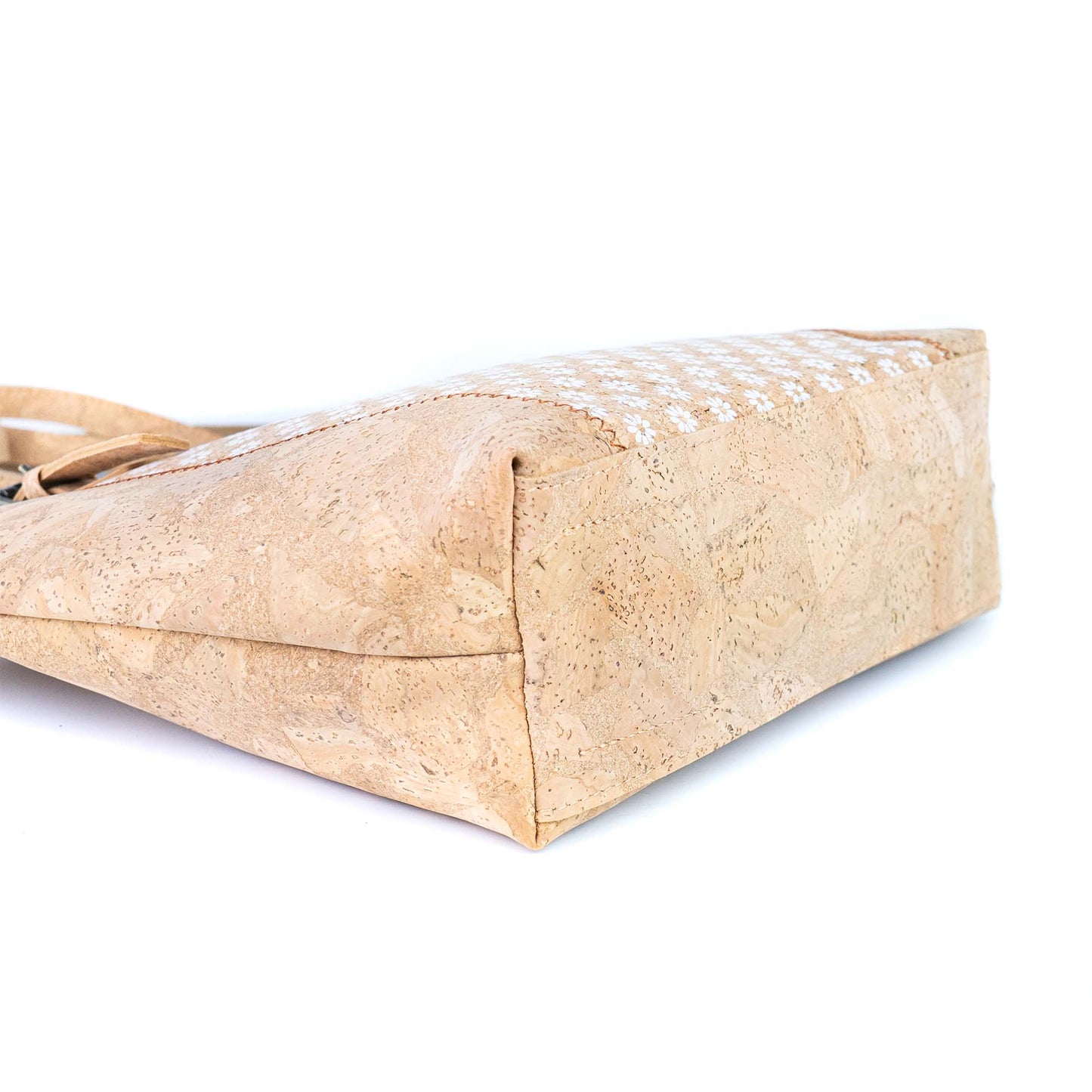 Natural Cork HandBag with Floral Print BAGD-660