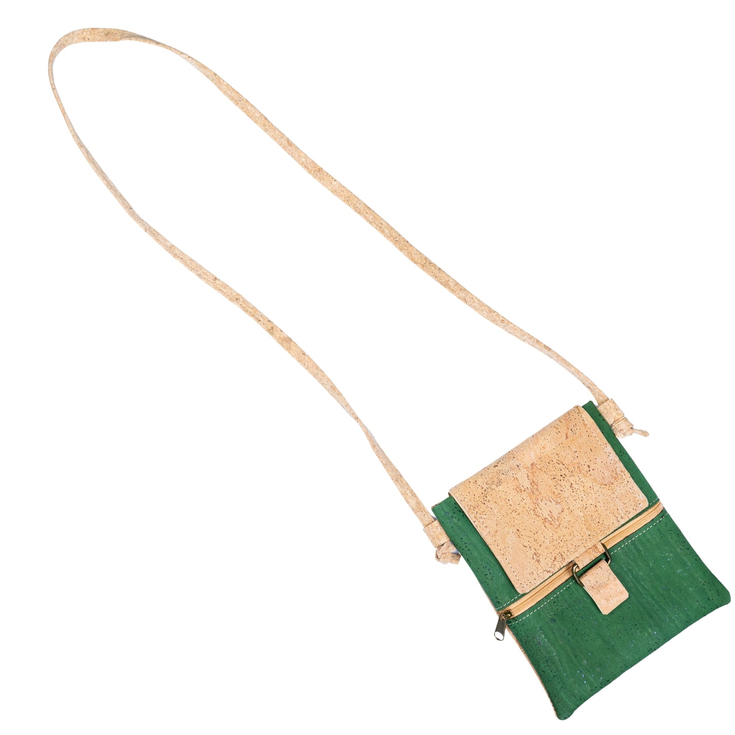 Cork Crossbody Bag - Vegan Fold-Over Messenger Bag BAGP-346