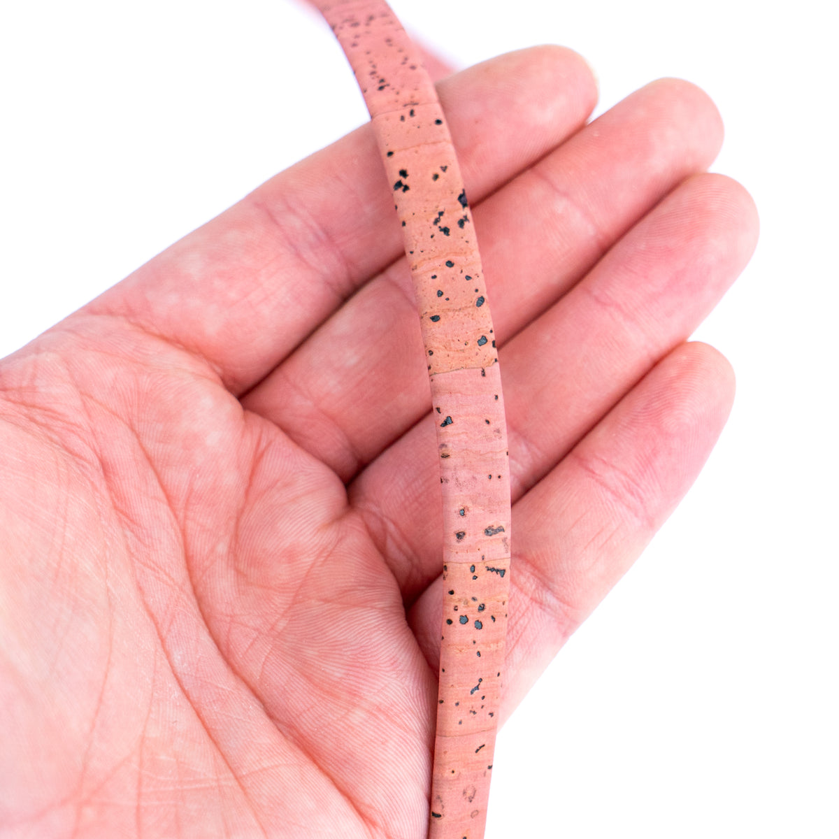 10mm Flat Cork Cord - Salmon Pink - COR-661 (10 Meters)