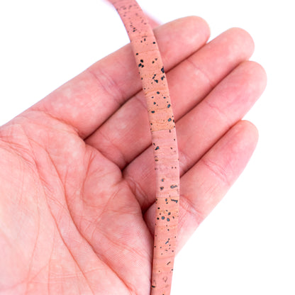 10mm Flat Cork Cord - Salmon Pink - COR-661 (10 Meters)