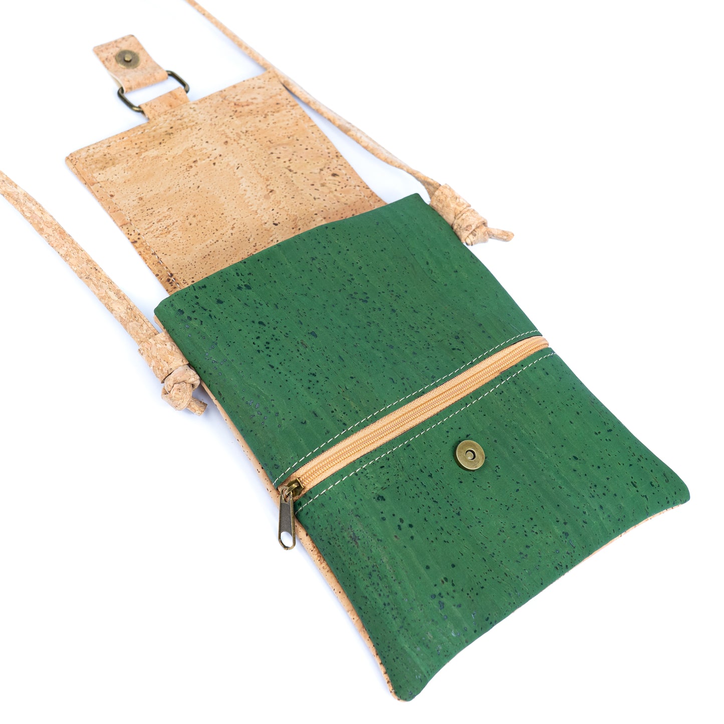 Cork Crossbody Bag - Vegan Fold-Over Messenger Bag BAGP-346