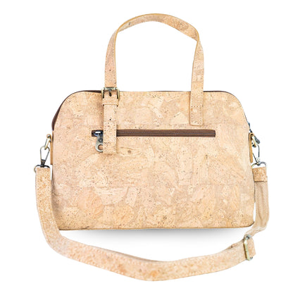 Printed Cork Handbag with Detachable Mini Zipper Purse & Shoulder Strap BAGD-667