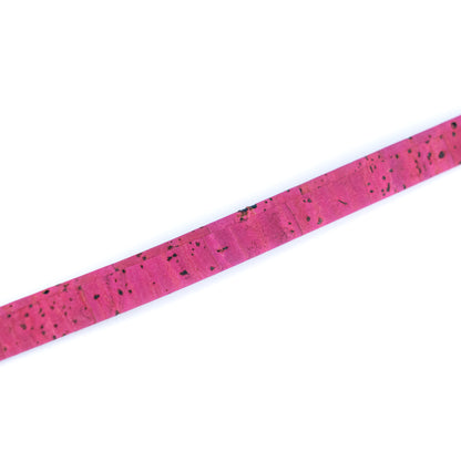 10mm Flat Cork Cord - Fuchsia - COR-665 (10 Meters)