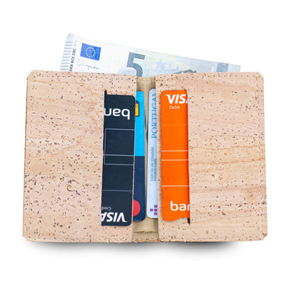 Natural Cork Bifold Wallet — Slim, BAGP-373