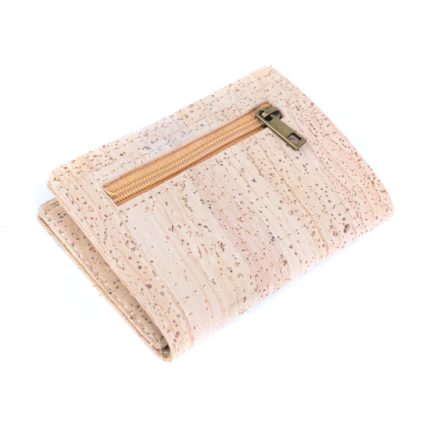 Natural Cork Bifold Wallet — Slim, BAGP-373