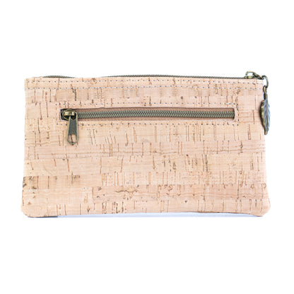 6pcs | Cork Long Wallet | Boho Print, Multi-Card & Zip Coin Pocket BAGD-633