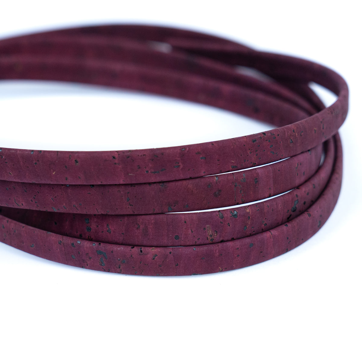 10mm Flat Cork Cord - Deep Purple - COR-658 (10 Meters)