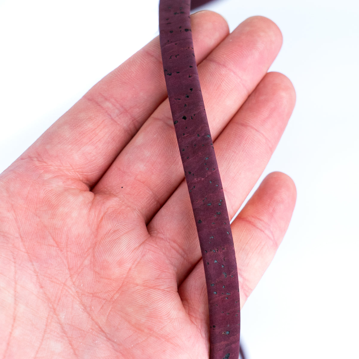 10mm Flat Cork Cord - Deep Purple - COR-658 (10 Meters)