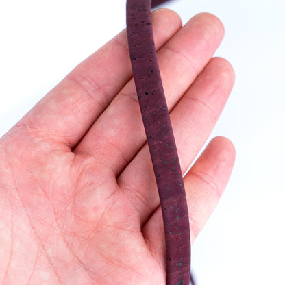 10mm Flat Cork Cord - Deep Purple - COR-658 (10 Meters)