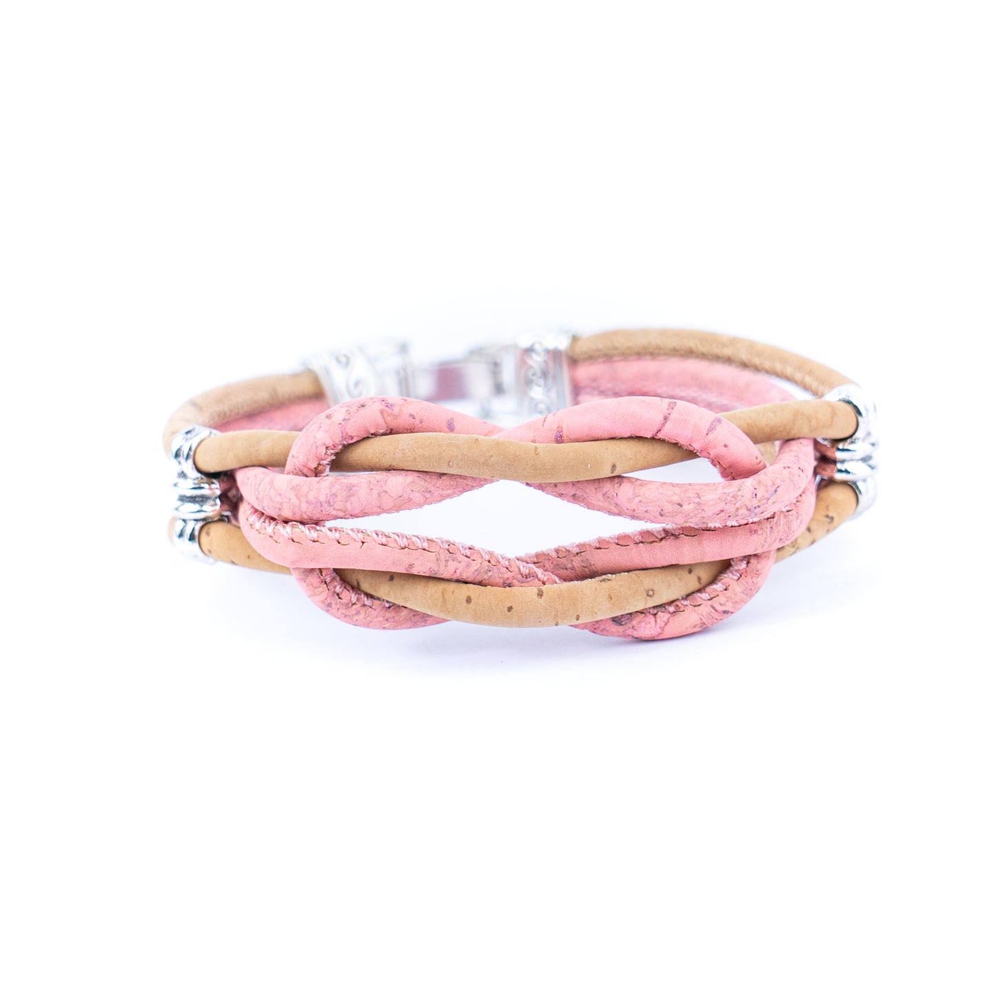 Natural Cork and  Accessories Handmade braid Women's cork Bracelet DBR-027-MIX-5