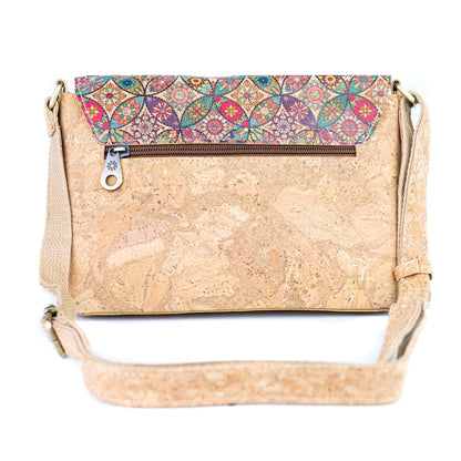 Printed Cork Crossbody Bag with Adjustable Strap BAGD-666