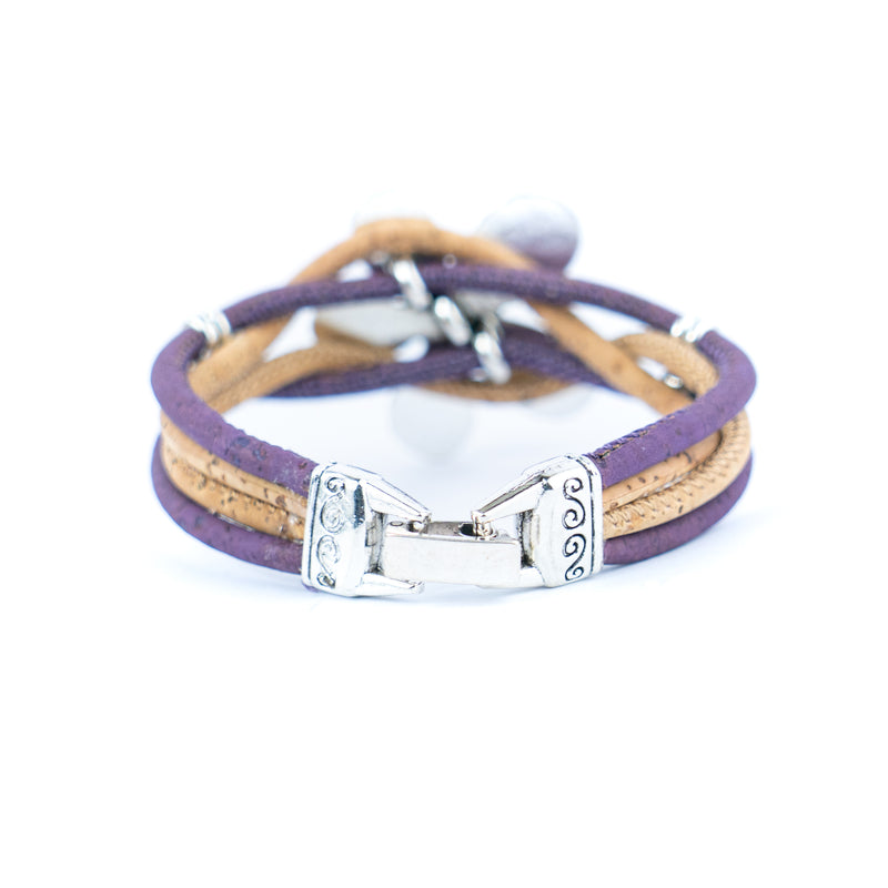 Natural Cork and flower Accessories Handmade Women&