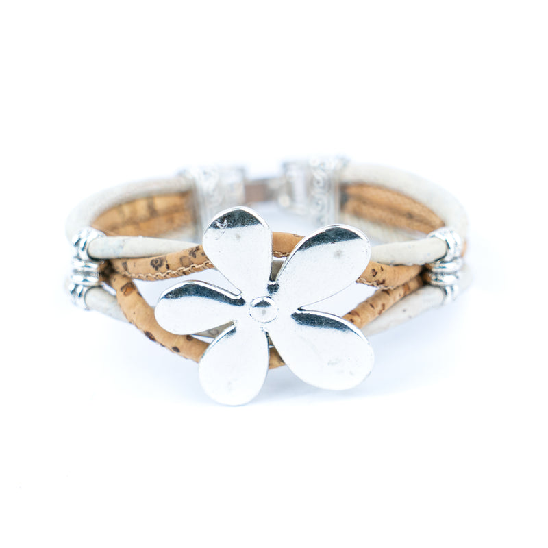 Natural Cork and flower Accessories Handmade Women&