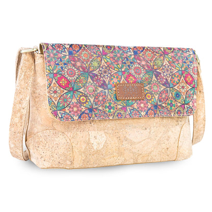 Printed Cork Crossbody Bag with Adjustable Strap BAGD-666
