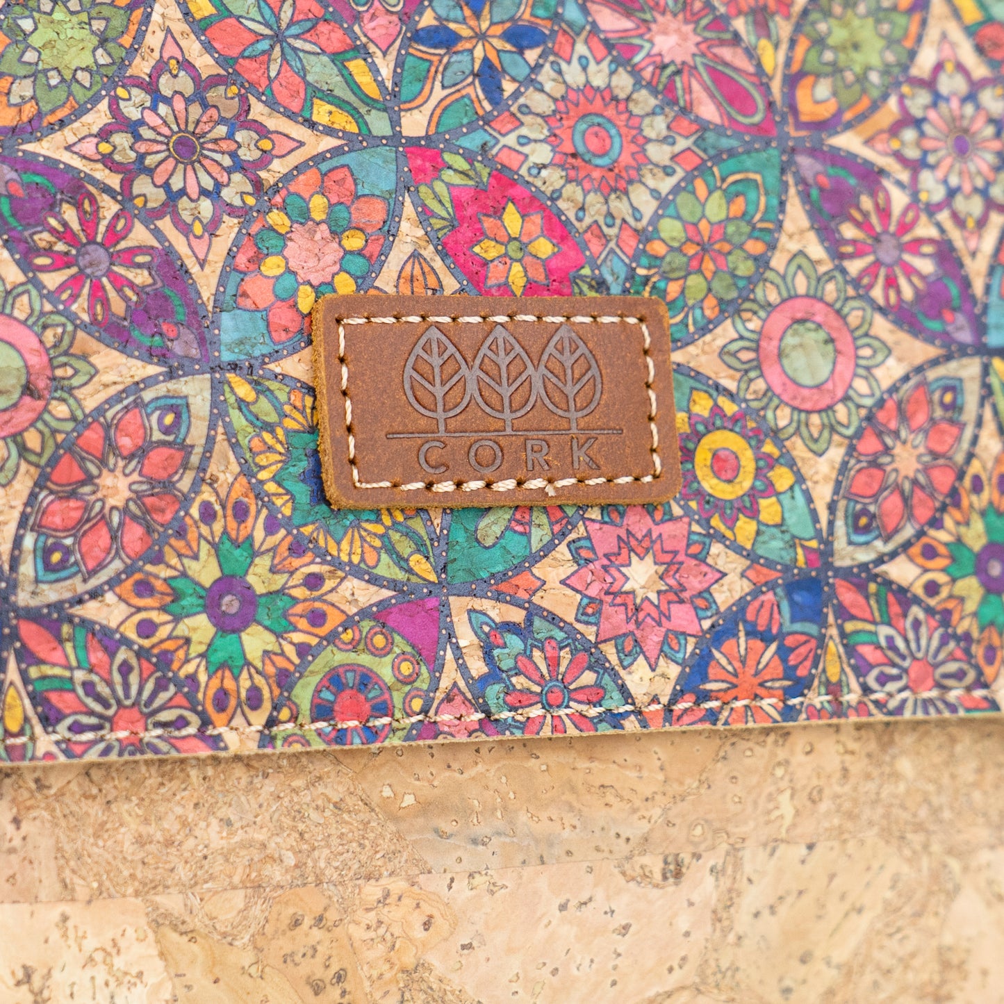 Printed Cork Crossbody Bag with Adjustable Strap BAGD-666