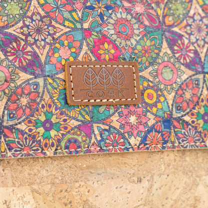 Printed Cork Crossbody Bag with Adjustable Strap BAGD-666