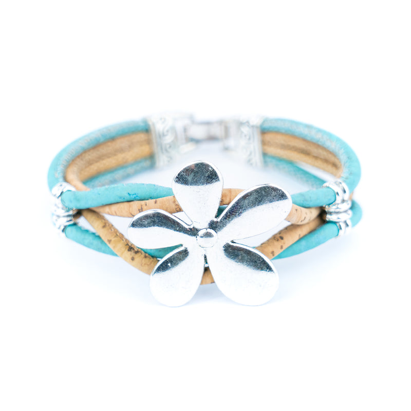 Natural Cork and flower Accessories Handmade Women&