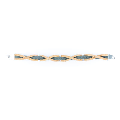Natural cork and accessories Hand-woven cork bracelet for women BR-433-MIX-5