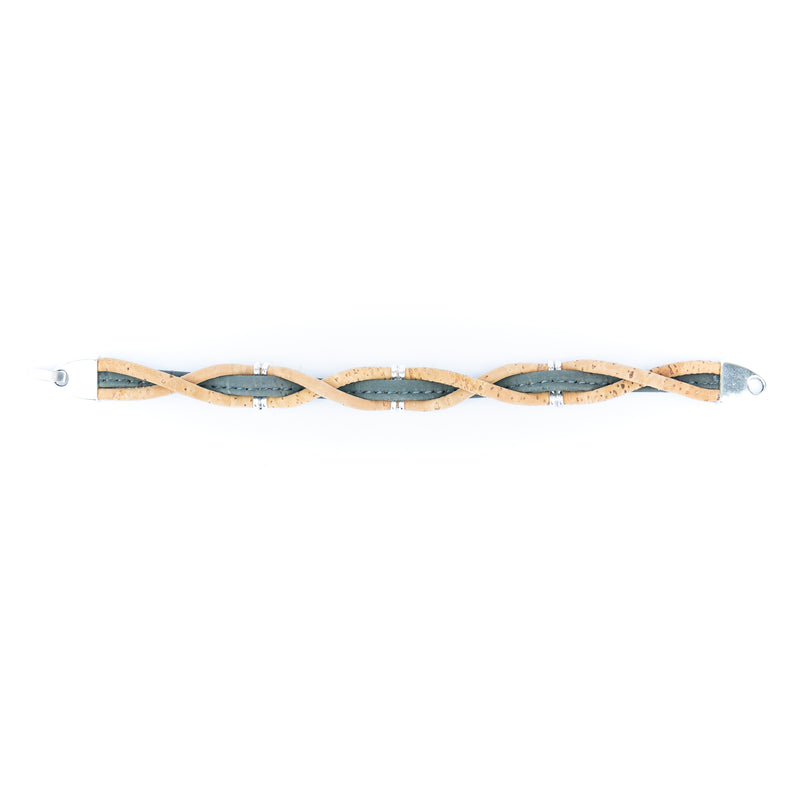 Natural cork and accessories Hand-woven cork bracelet for women BR-433-MIX-5
