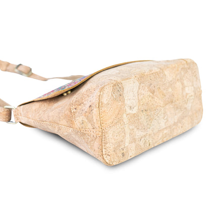 Printed Cork Crossbody Bag with Adjustable Strap BAGD-666