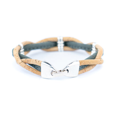 Natural cork and accessories Hand-woven cork bracelet for women BR-433-MIX-5