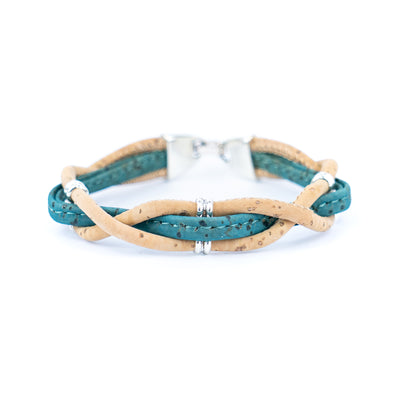 Natural cork and accessories Hand-woven cork bracelet for women BR-433-MIX-5