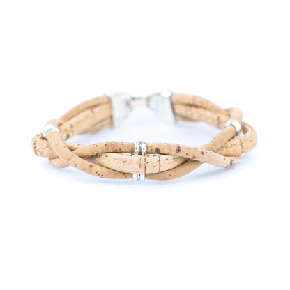 Natural cork and accessories Hand-woven cork bracelet for women BR-433-MIX-5