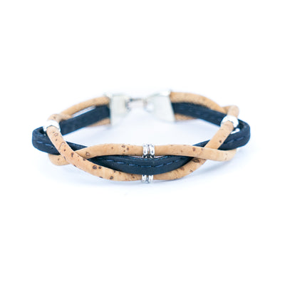 Natural cork and accessories Hand-woven cork bracelet for women BR-433-MIX-5