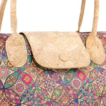 Cork Handbag with Detachable Shoulder Strap BAGD-655
