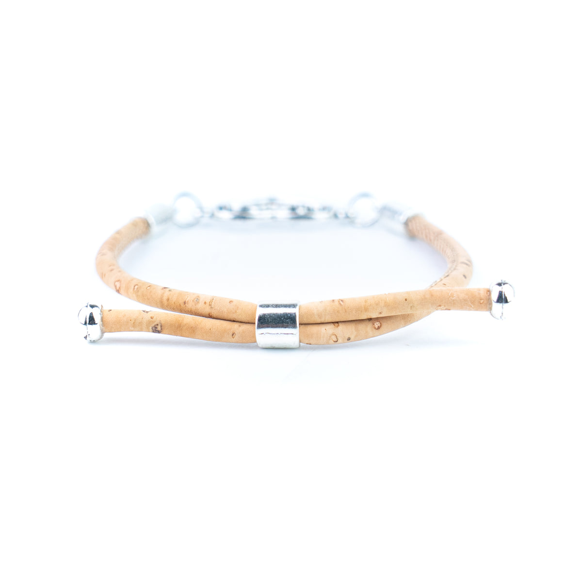 Natural Cork Heartbeat &amp; Infinity Bracelet – Set of 5 Colors  DBR-072-MIX-5