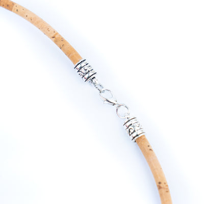 Natural cork cord and Heart of Viana pendant handmade women's fashion necklace N-011-5