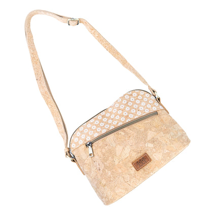 Natural Cork Crossbody Bag with Printed Accent BAGD-659