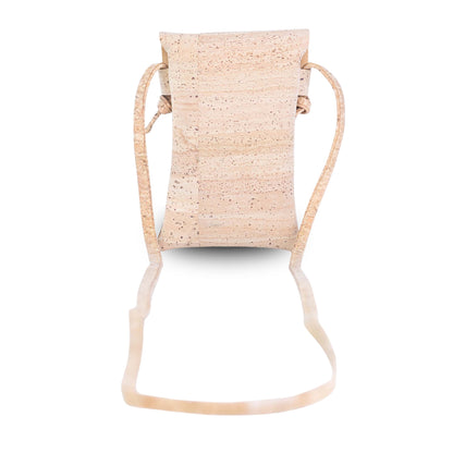 5pcs | Cork Phone Crossbody Bag | Multicolor Patchwork, Snap Closure & Cork Strap BAGP-370