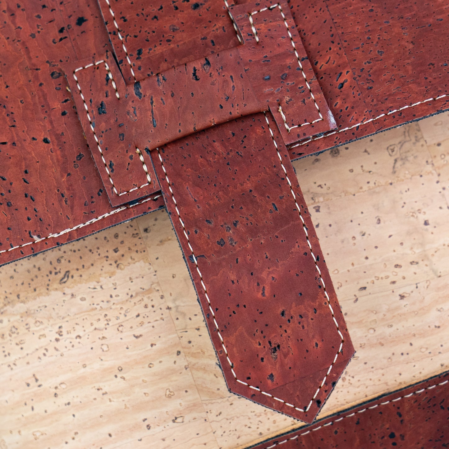 Cork Crossbody Bag | Double-Sided Natural Cork with Detachable Strap BAGP-374