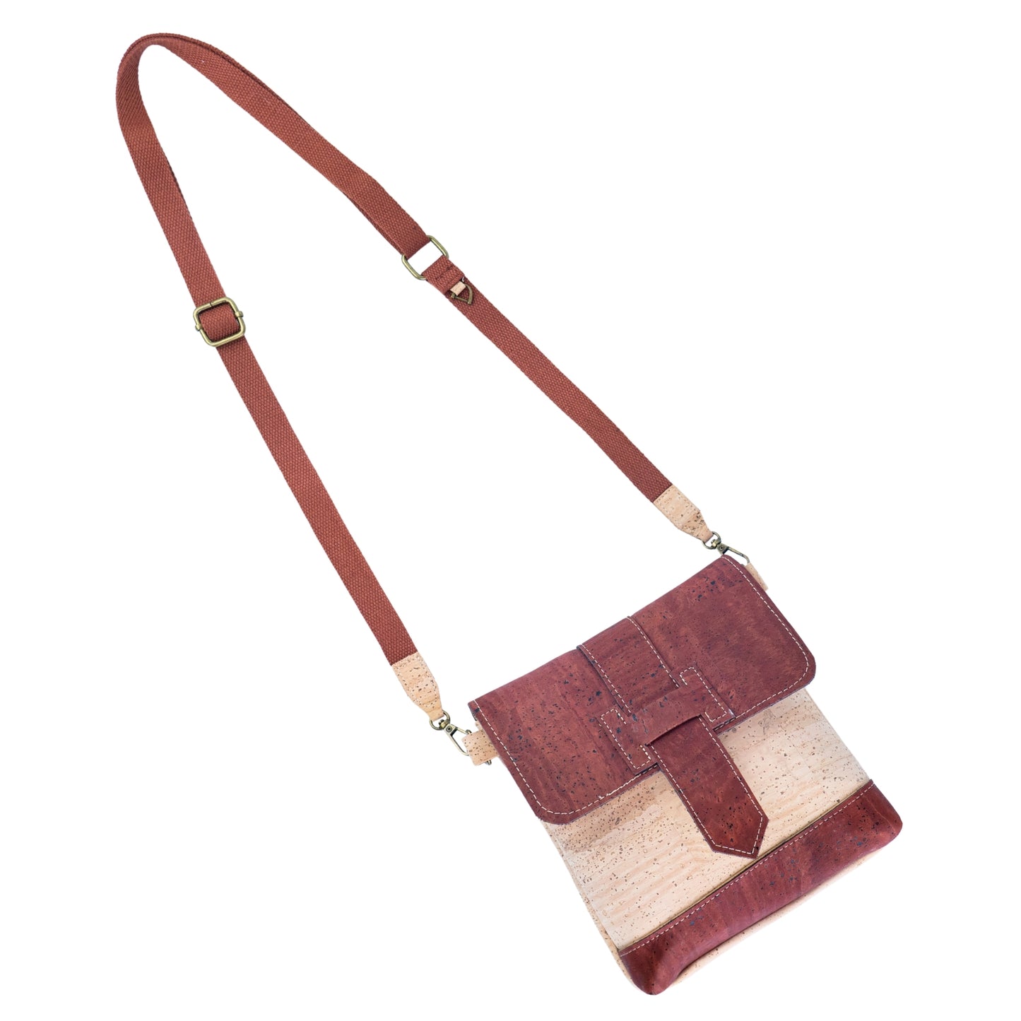 Cork Crossbody Bag | Double-Sided Natural Cork with Detachable Strap BAGP-374