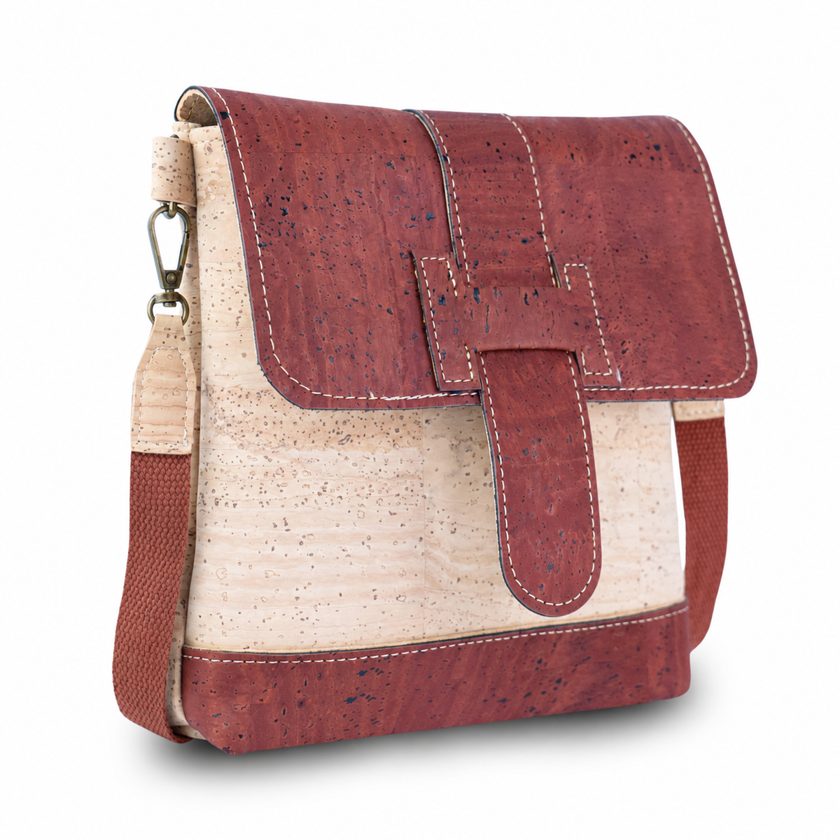 Cork Crossbody Bag | Double-Sided Natural Cork with Detachable Strap BAGP-374