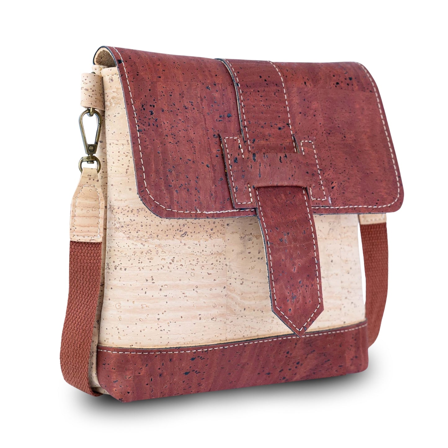 Cork Crossbody Bag | Double-Sided Natural Cork with Detachable Strap BAGP-374