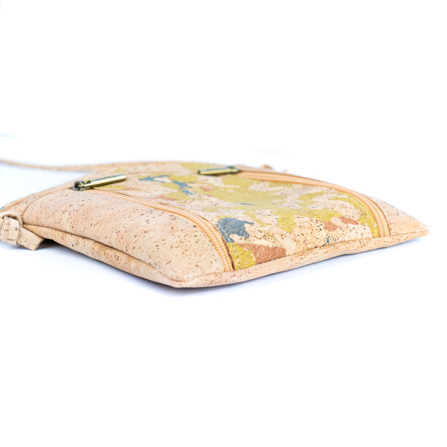 Cork Crossbody Bag with Dual Front Zippers BAGP-319-E