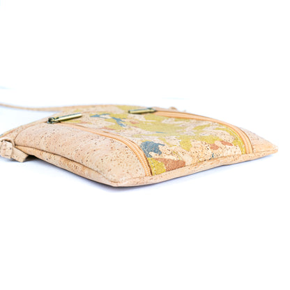 Cork Crossbody Bag with Dual Front Zippers BAGP-319-E
