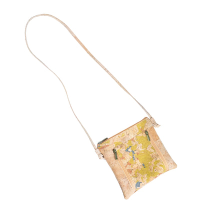 Cork Crossbody Bag with Dual Front Zippers BAGP-319-E