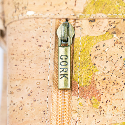 Cork Crossbody Bag with Dual Front Zippers BAGP-319-E